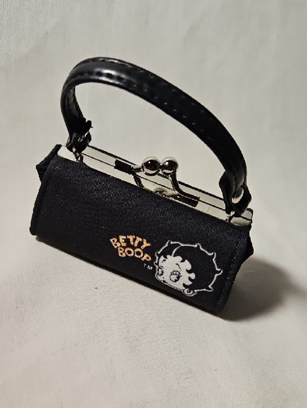 Betty Boop Black Mini Top-Handle Kiss-Lock Bag Purse